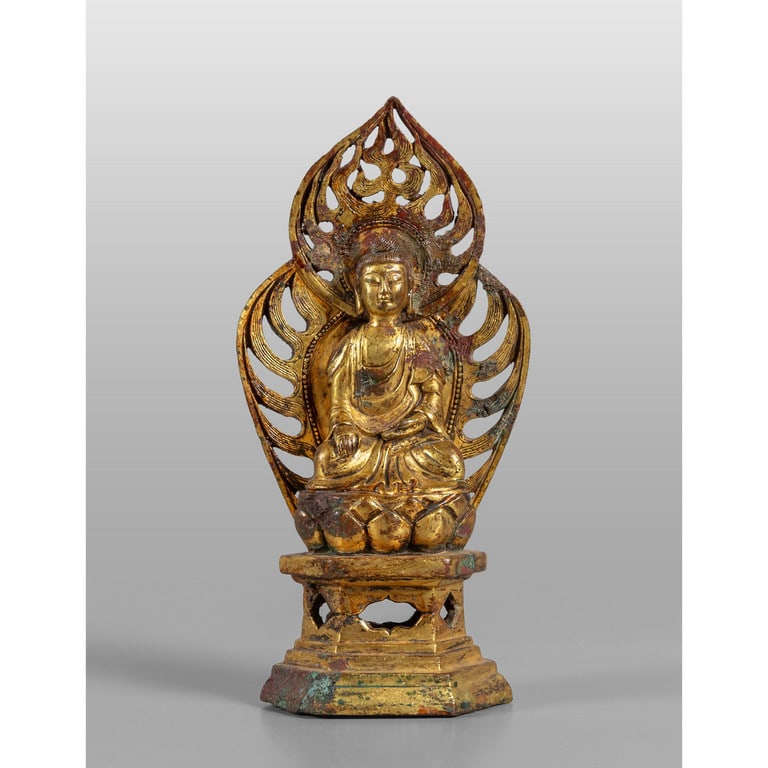Divinità buddista con aureola fiammeggiante, (1 of 2)