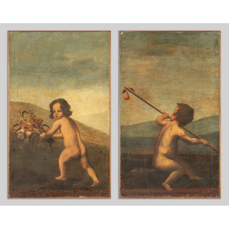 Scuola italiana sec.XVIII "Giochi di bimbi" (1 of 4)