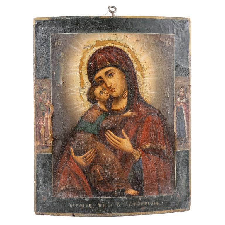 "Madonna con Bambino" icona, Russia (1 of 2)