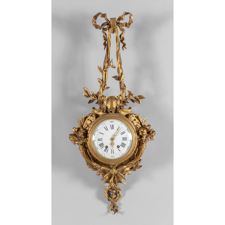 Orologio da muro in bronzo dorato, Francia (1 of 1)