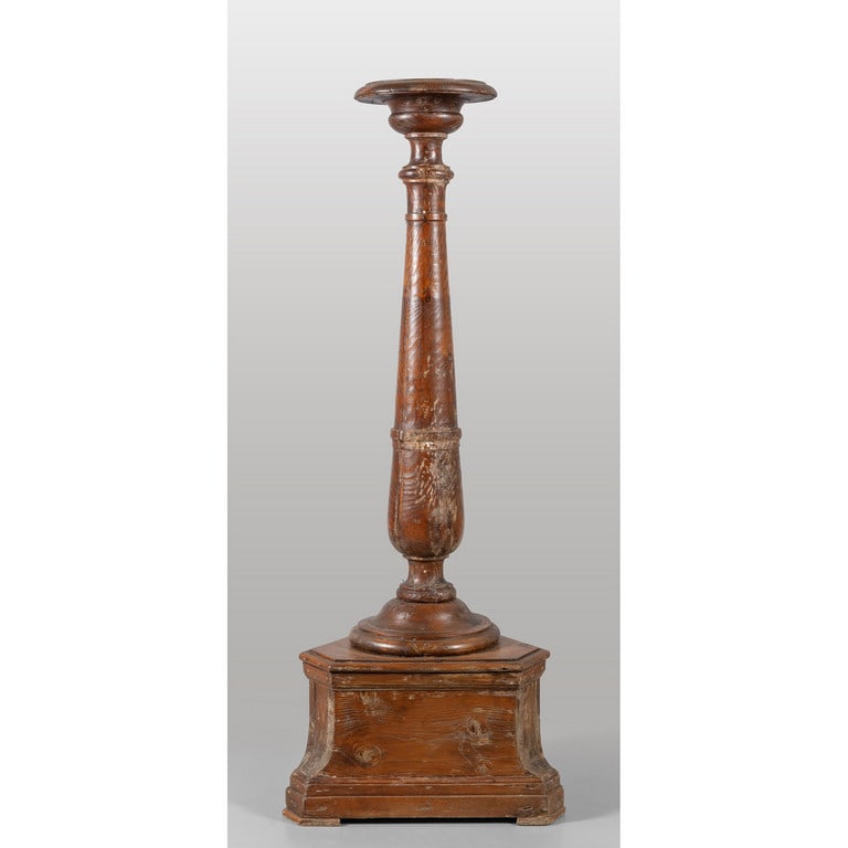 Grande torciera in legno, sec.XVIII h.cm.160 (1 of 1)