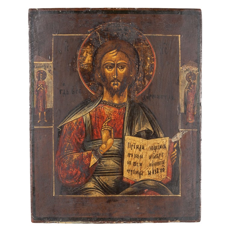 "Cristo benedicente" icona, Russia sec.XIX cm. (1 of 2)