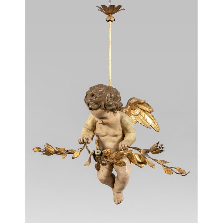 Putto in legno intagliato, dorato e laccato (1 of 1)