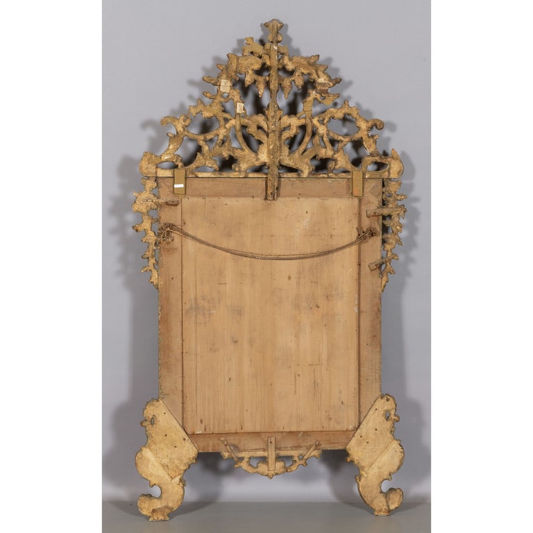Specchiera in legno intagliato e dorato, - 2