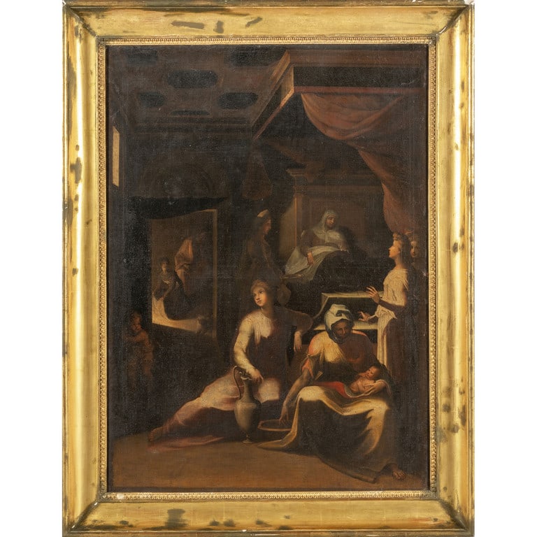 Scuola toscana sec.XVIII "Nascita della Vergine" (1 of 3)