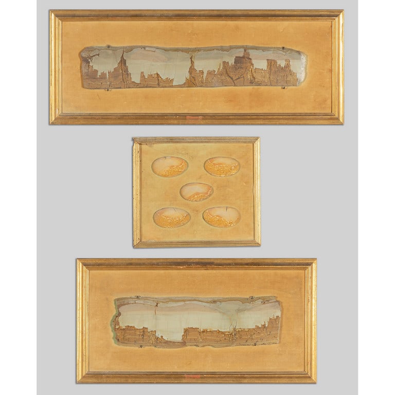 Gruppo di tre pietre paesine con figurazione a (1 of 4)