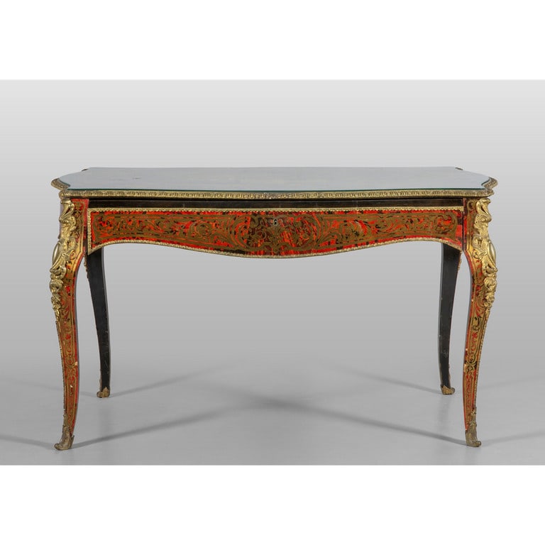 Scrivania in stile Boulle, un cassetto nella (1 of 2)