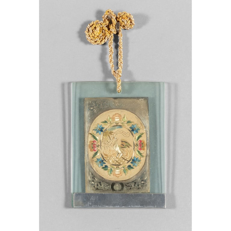 Carnet de bal in argento e ricamo, (1 of 1)