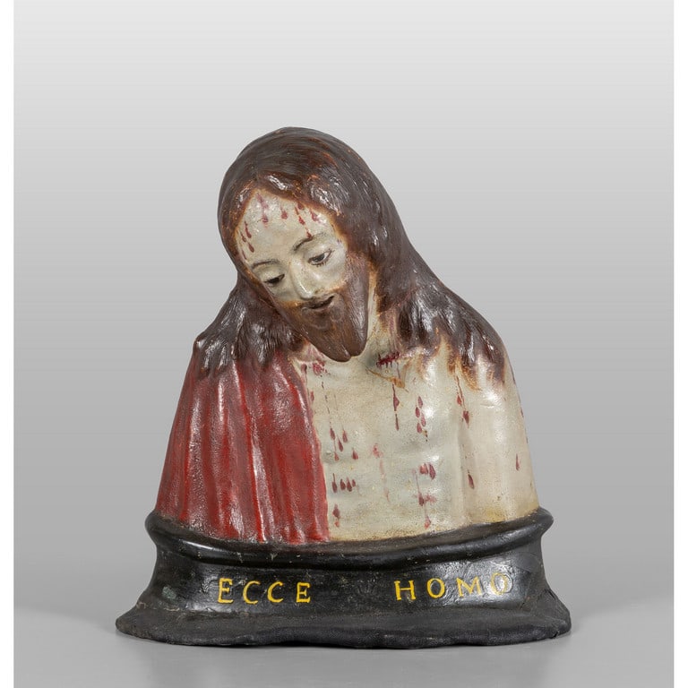 Ecce Homo, scultura in cartapesta policroma, (1 of 1)