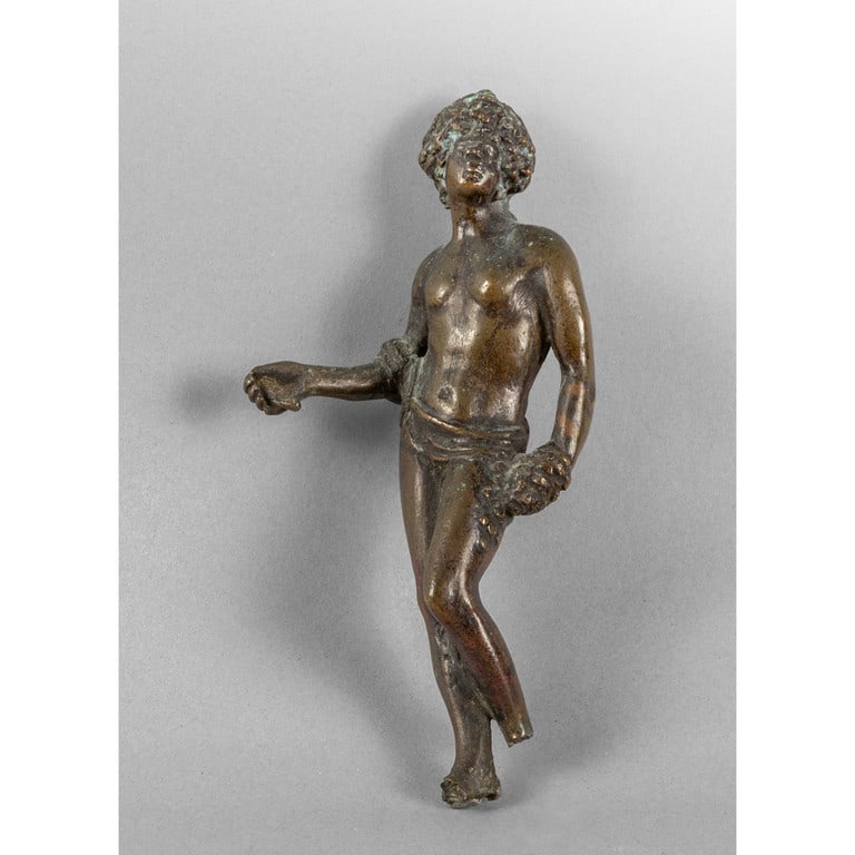 Bacco, piccola scultura in bronzo, Veneto: Bacco, piccola scultura in bronzo, Veneto sec.XVII h.cm.17