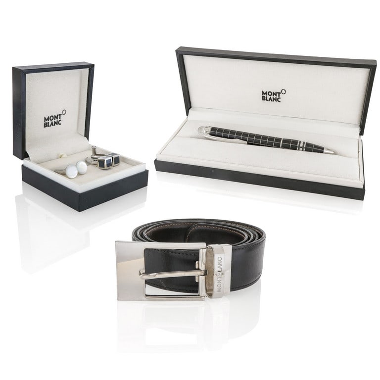 MONTBLANC Lotto composto da cintura in pelle con (1 of 5)