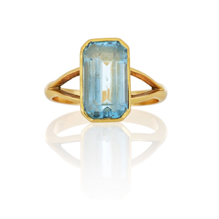 Anello in oro giallo con spinello sintetico di (1 of 1)