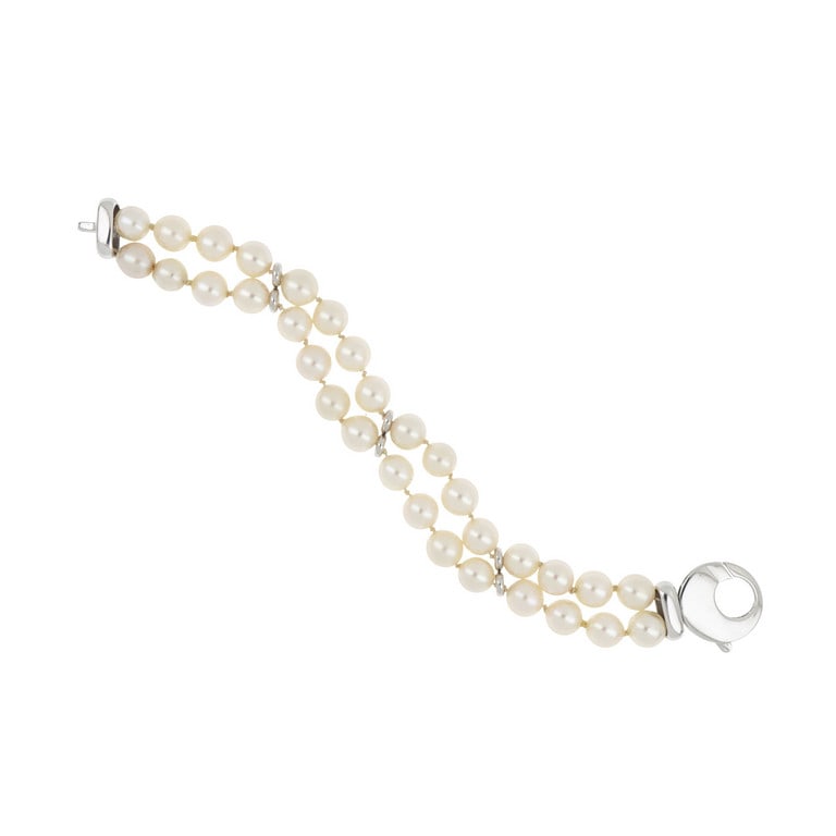 Bracciale a doppio filo di perle giapponesi (1 of 1)