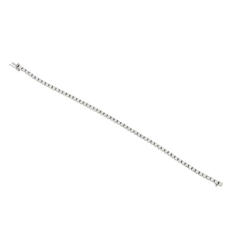 Bracciale tennis in oro bianco con stimati ct. 3 (1 of 1)