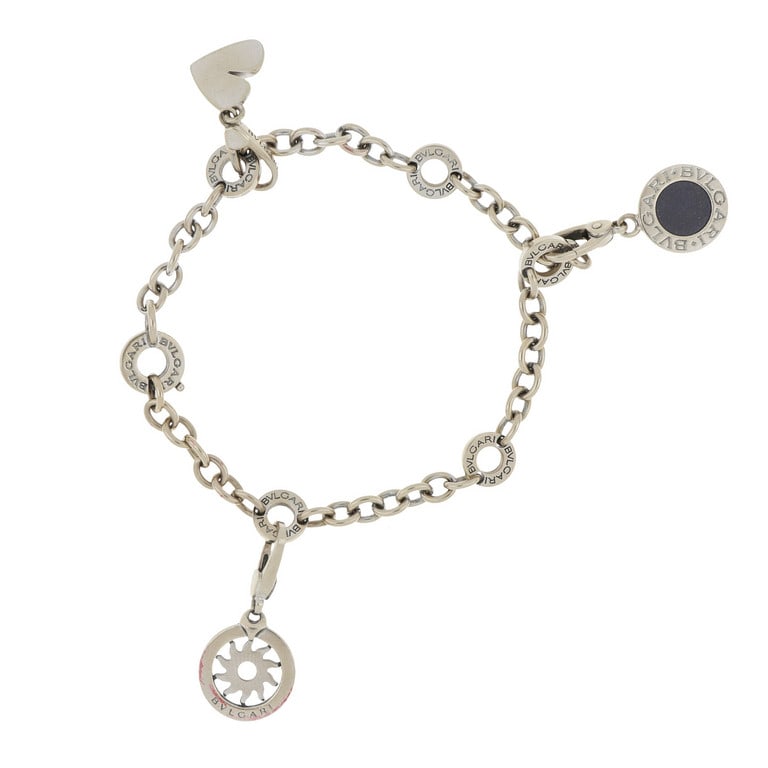 BULGARI Bracciale charms in oro bianco con vari (1 of 1)
