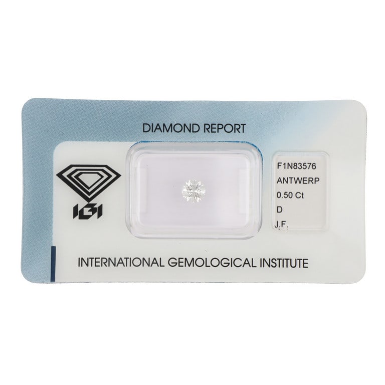 DIAMANTE naturale di 0,50 ct Colore:: DIAMANTE naturale di 0,50 ct Colore: D Purezza: IF Fluorescenza: None Taglio VG VG G Report: IGI