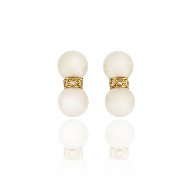 CARTIER - Orecchini in oro giallo a clips, (1 of 1)