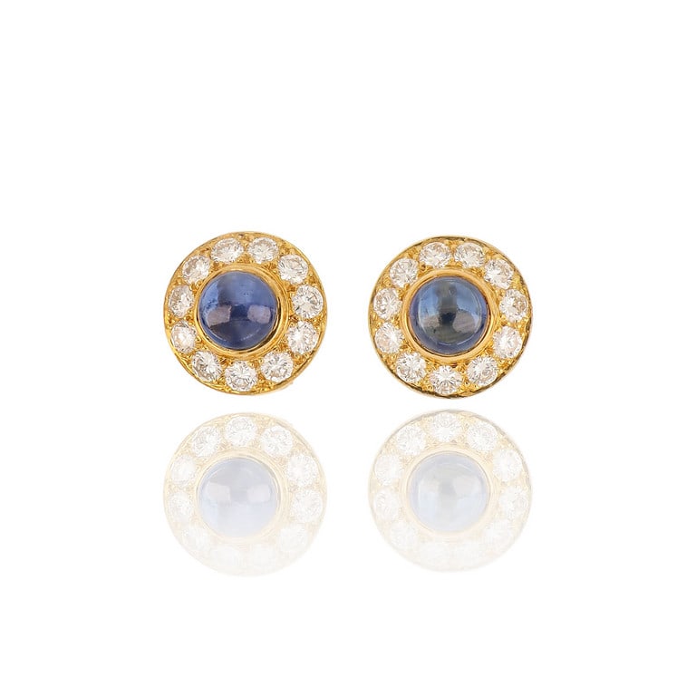 CARTIER - Orecchini in oro giallo a bottone con (1 of 1)