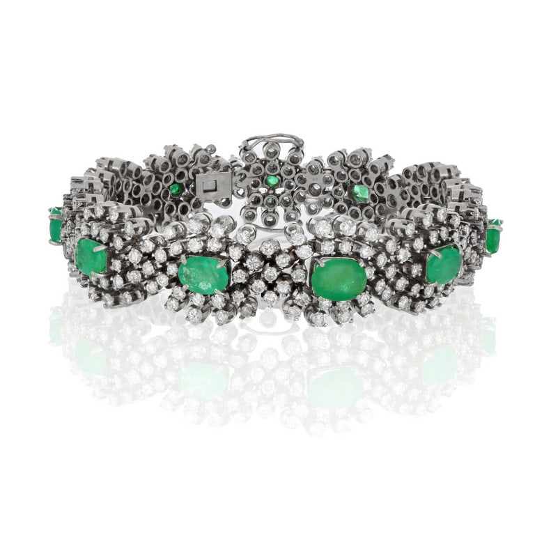 Bracciale in oro bianco trasformabile con due (1 of 2)