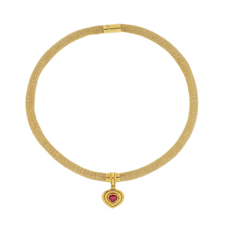 Elegante quanto stiloso girocollo in oro giallo, (1 of 1)