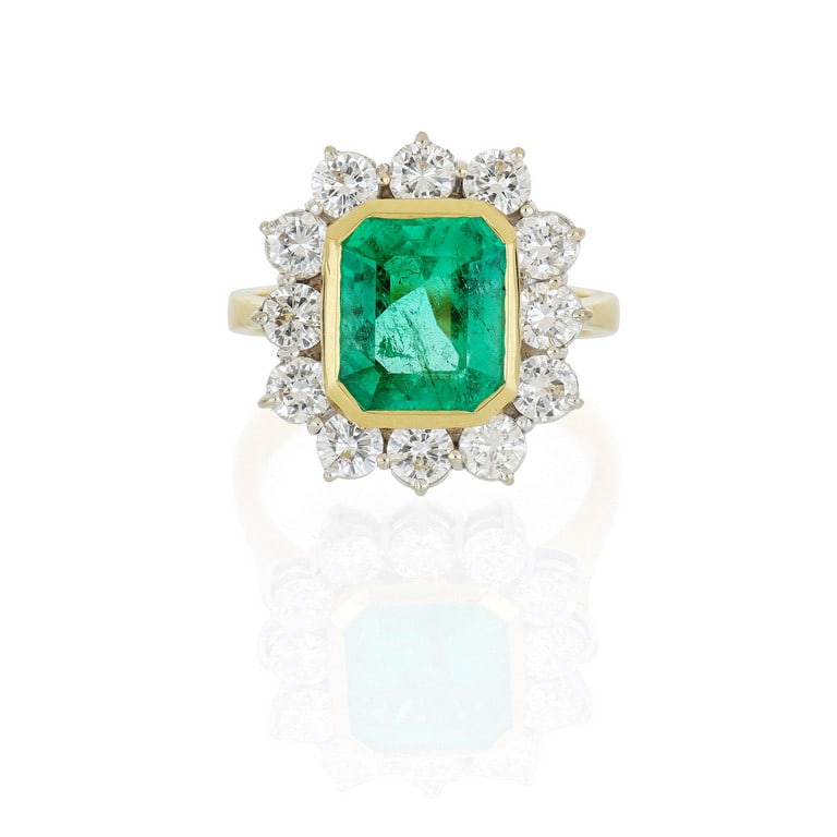 Anello in oro giallo e testa in oro bianco a (1 of 1)