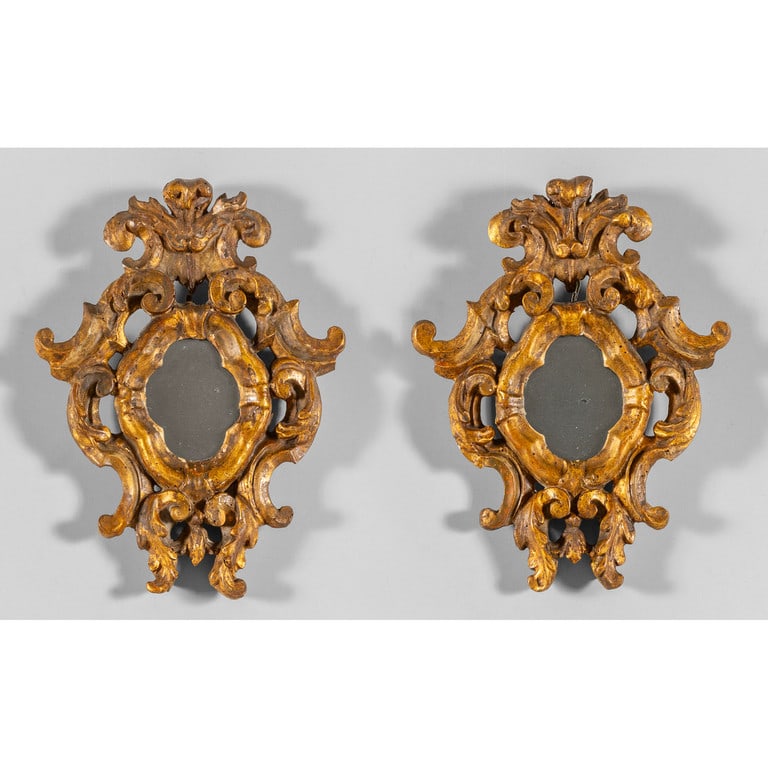 Coppia di specchierine in legno intagliato e (1 of 1)