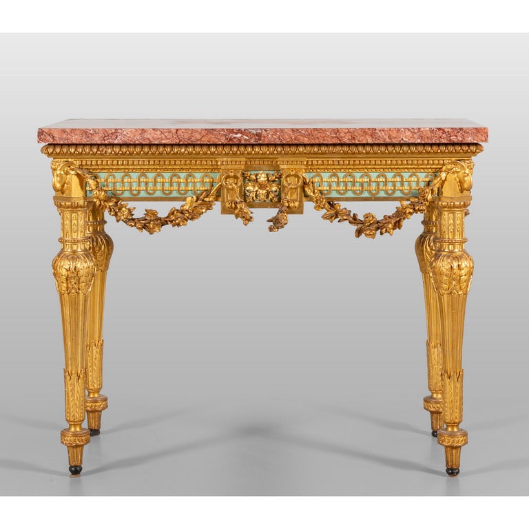 Console Luigi XVI in legno finemente intagliato e (1 of 2)