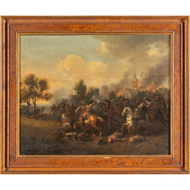Scuola fiamminga II metà sec.XVIII "Battaglia" (1 of 2)
