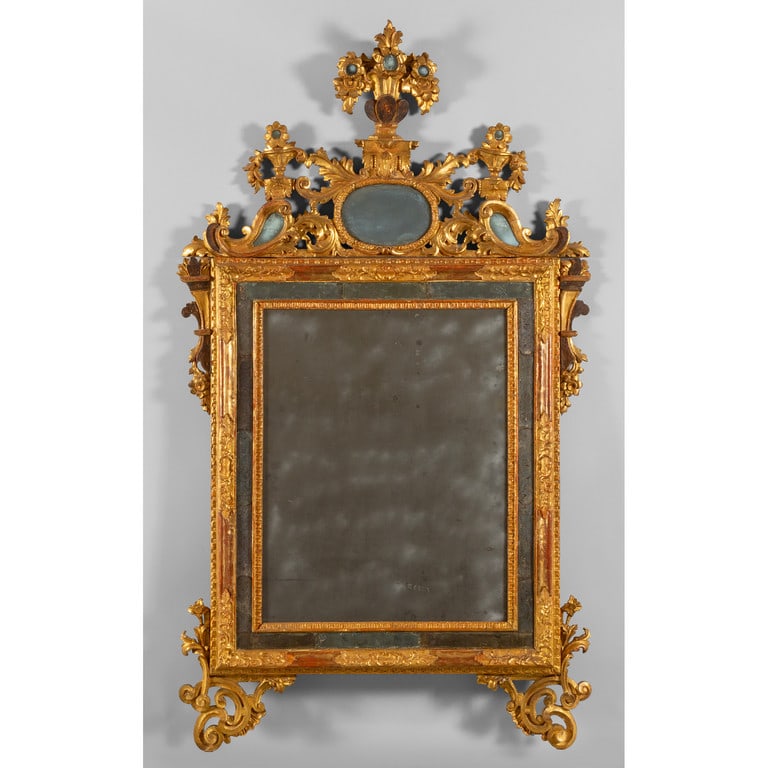 Specchiera Luigi XIV in legno intagliato e dorato (1 of 2)