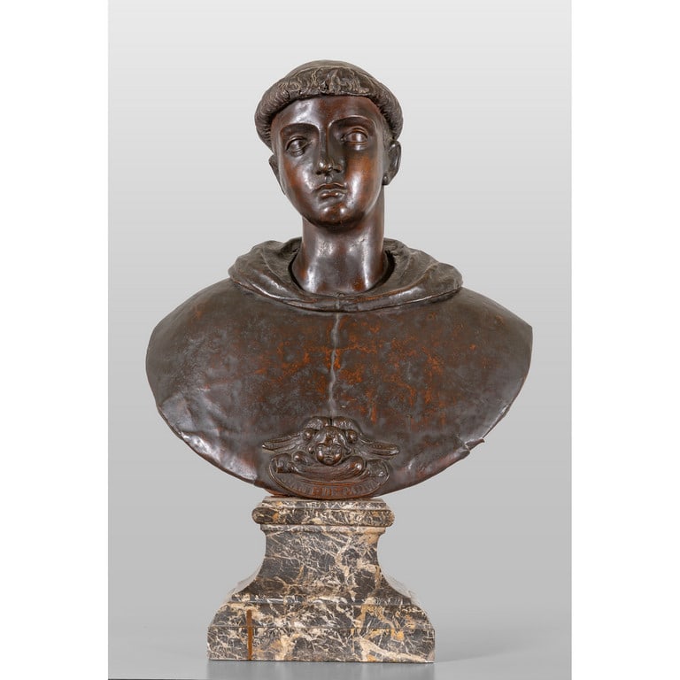 Sant'Antonio da Padova, busto in rame brunito (1 of 3)