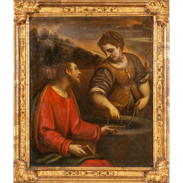 Scuola veneta sec.XVIII "Vescovo" olio cm. (1 of 2)