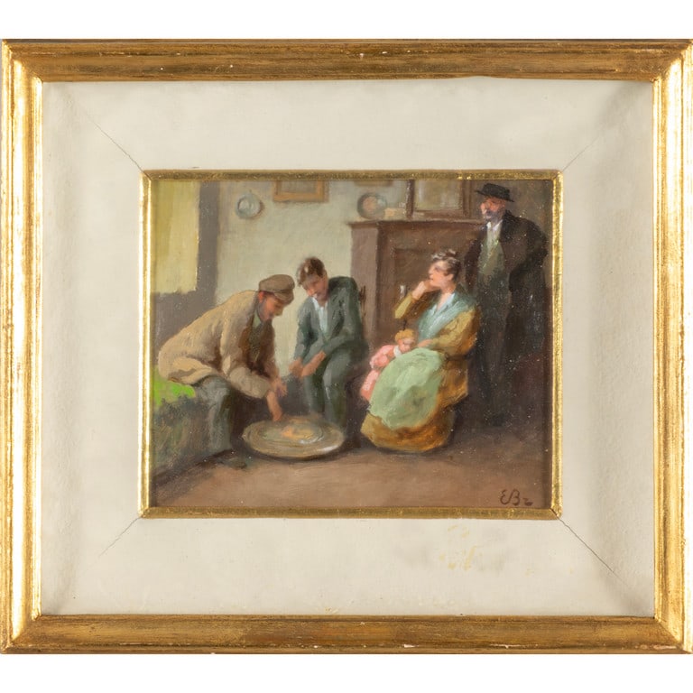 BOUVIER ELVEZIO (1875-1957) Interno con  (1 of 1)