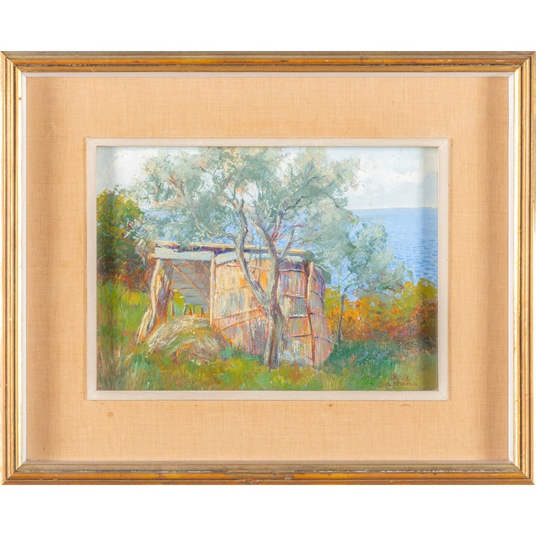 Anatre olio, sec.XIX, firma illeggibile in (1 of 1)