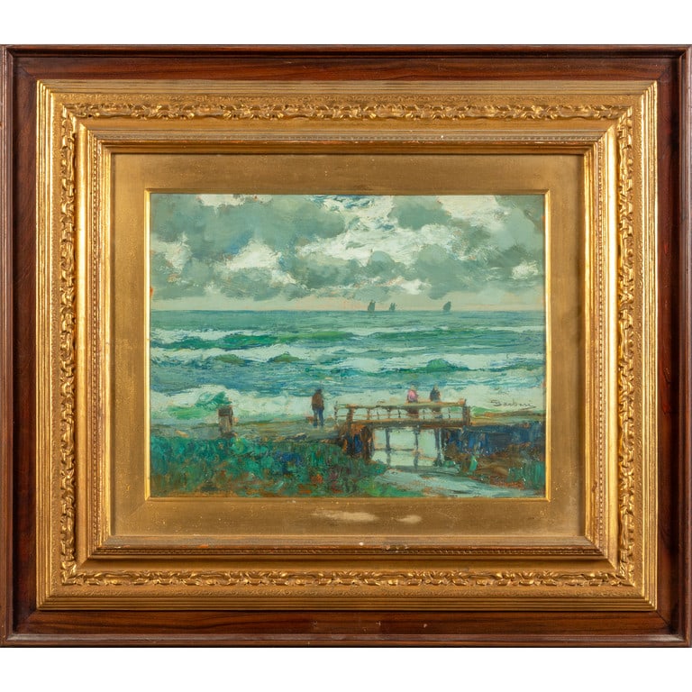 GIUSEPPE SACHERI (1863-1950) Passeggiata a  (1 of 2)