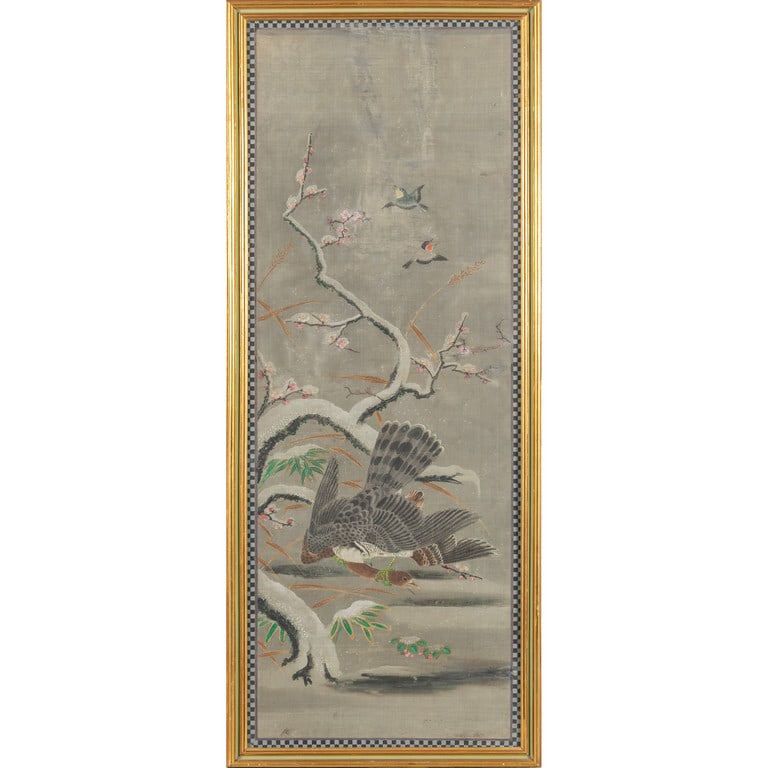 Albero con volatili dipinto su carta, Cina (1 of 1)