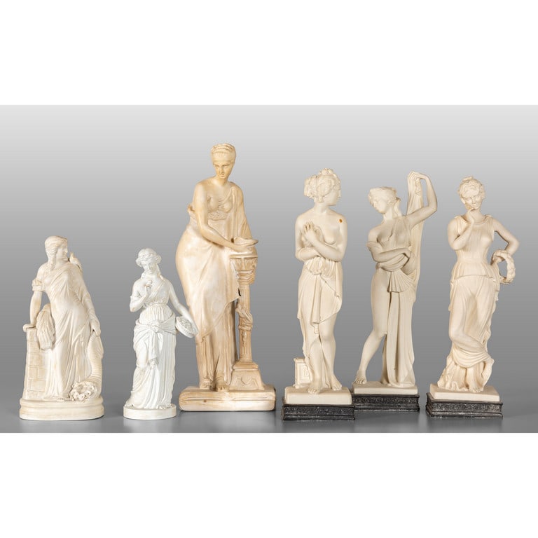 Sei statuine in materiale composito raffiguranti (1 of 1)