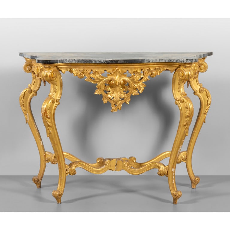 Console Luigi Filippo in legno intagliato e (1 of 3)