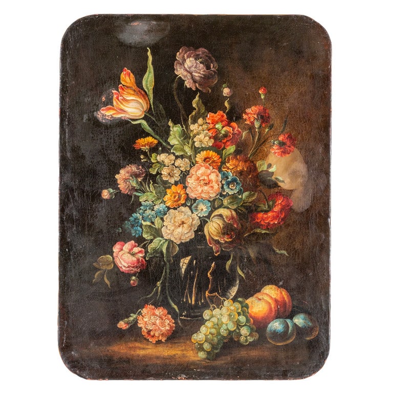 Fiori in un vaso olio, sec.XX cm. 45x71 (1 of 2)