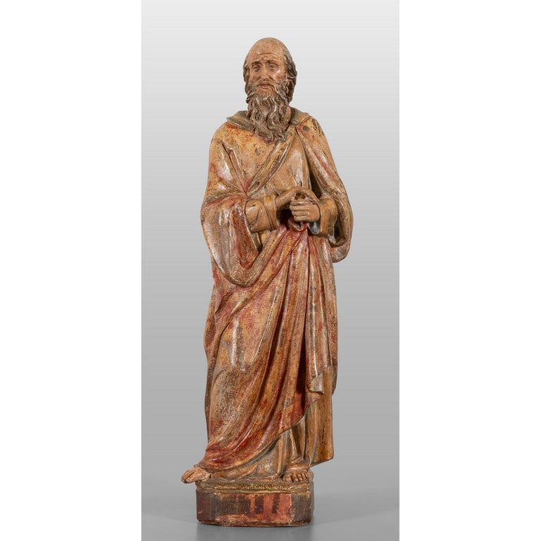 Filosofo, scultura in terracotta policroma, (1 of 2)