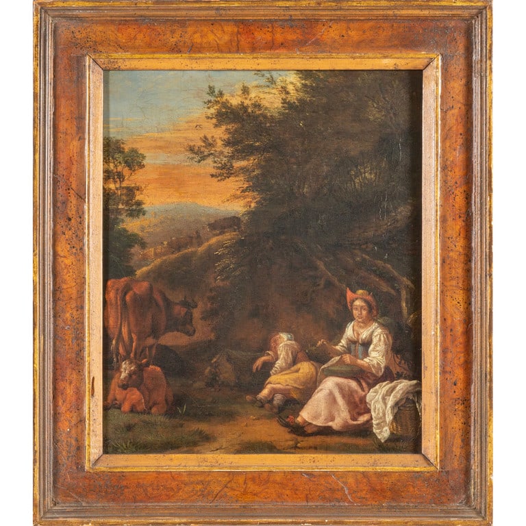 Scuola olandese, sec.XVII "Paesaggio con (1 of 2)