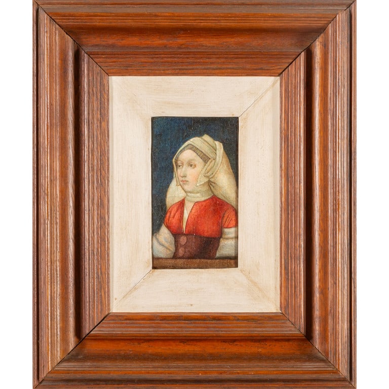 Scuola fiamminga sec.XVIII "Donna con abito (1 of 2)