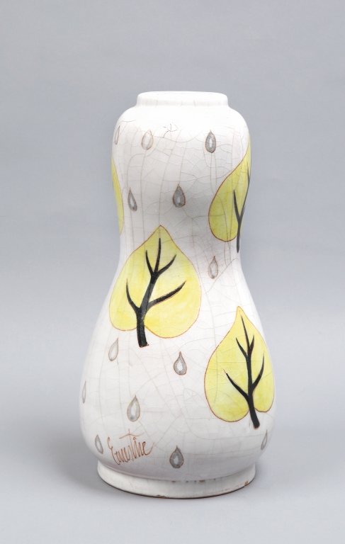 ERNESTINE, Salerno. Una base per lampada da : ERNESTINE, Salerno. Una base per lampada da tavolo, anni '50. Maiolica. Marcata "Ernestine L1 -269 Salerno Italy 24/5 Hand painted maiolica”. Altezza cm 35,5.