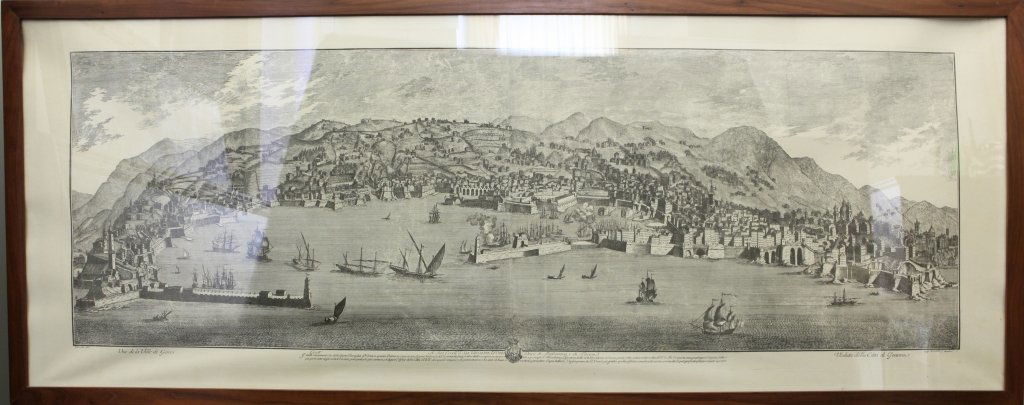 Veduta della città di Genova cm. 160x58: Veduta della città di Genova cm. 160x58