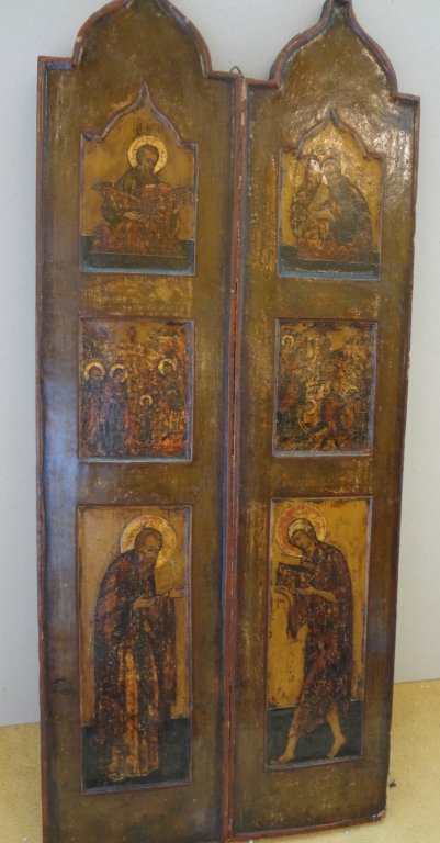 "Scena dall'Antico Testamento" icona: "Scena dall'Antico Testamento" icona sec.XIX cm. 26x60