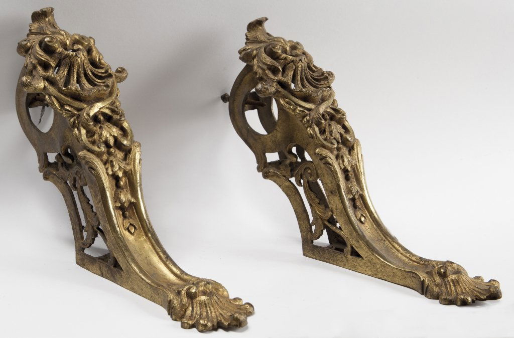 Due fregi in bronzo dorato: Due fregi in bronzo dorato