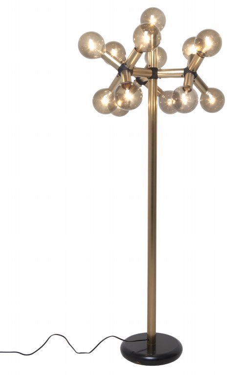 ROBERT HAUSSMANN Una lampada da terra per: ROBERT HAUSSMANN Una lampada da terra per SWISS LAMPS INTERNATIONAL, Zurich, anni Â’60. Ghisa verniciata, ottone nichelato satinato. Altezza cm 165.