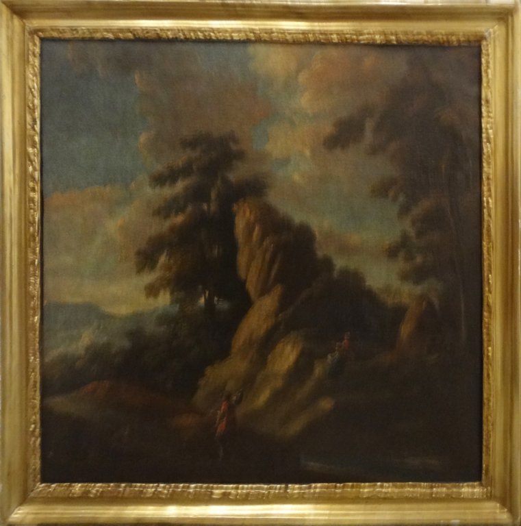 Scuola veneta sec.XVIII "Paesaggio con viandanti" (1 of 1)