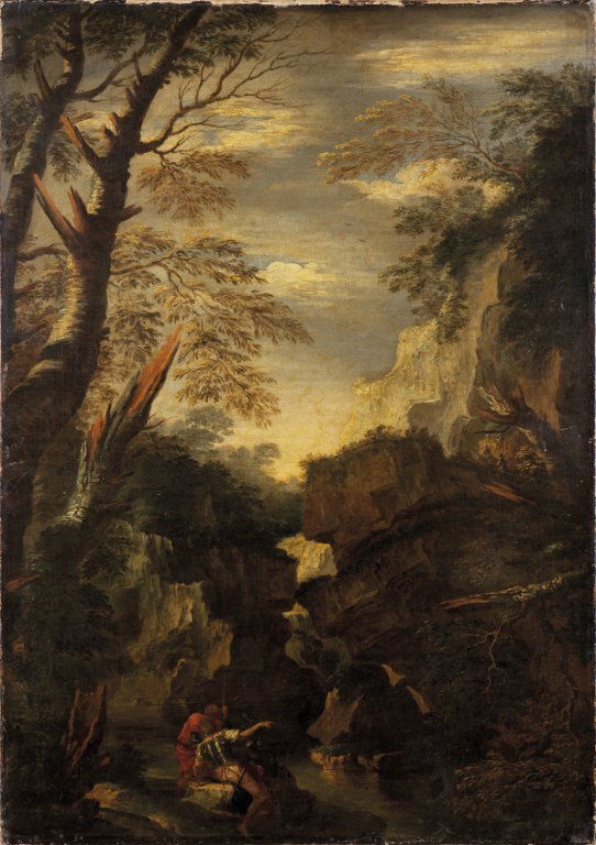 Scuola napoletana inizi sec.XVIII "Paesaggio con (1 of 1)