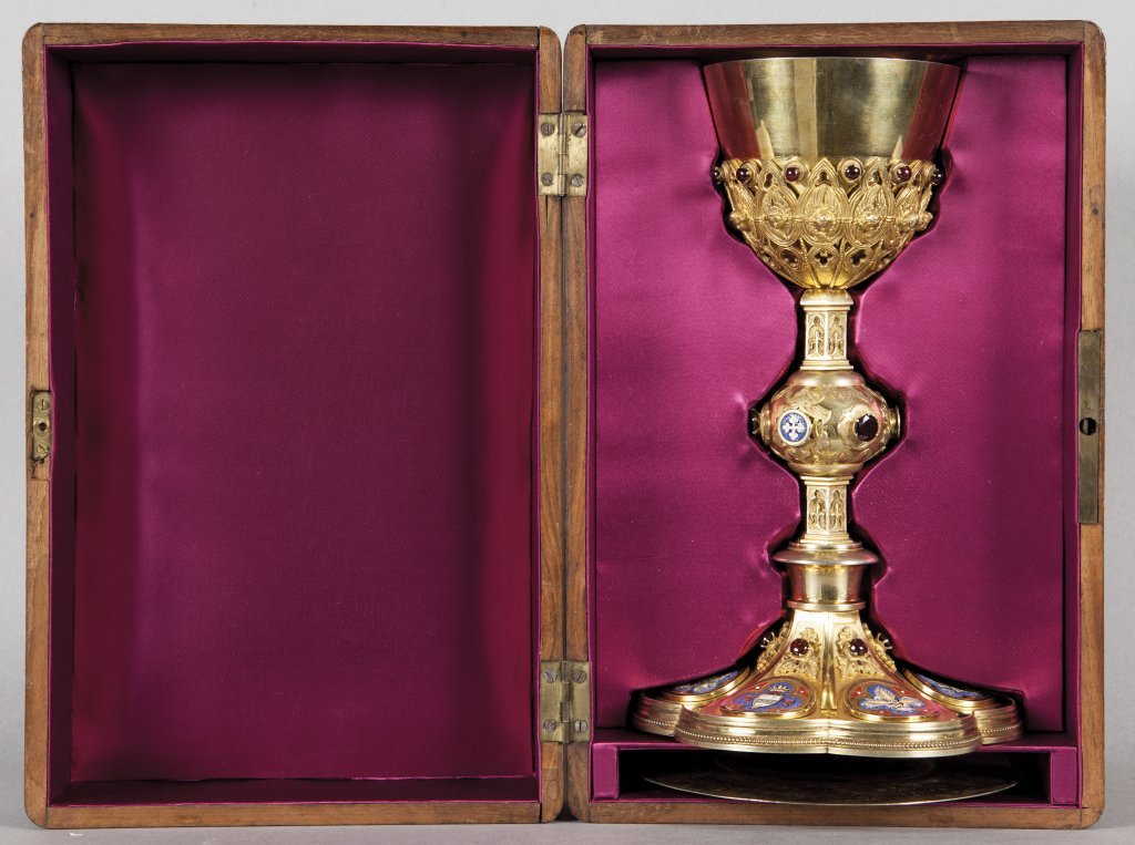 V.Brugo, importante calice in argento vermeille (1 of 5)