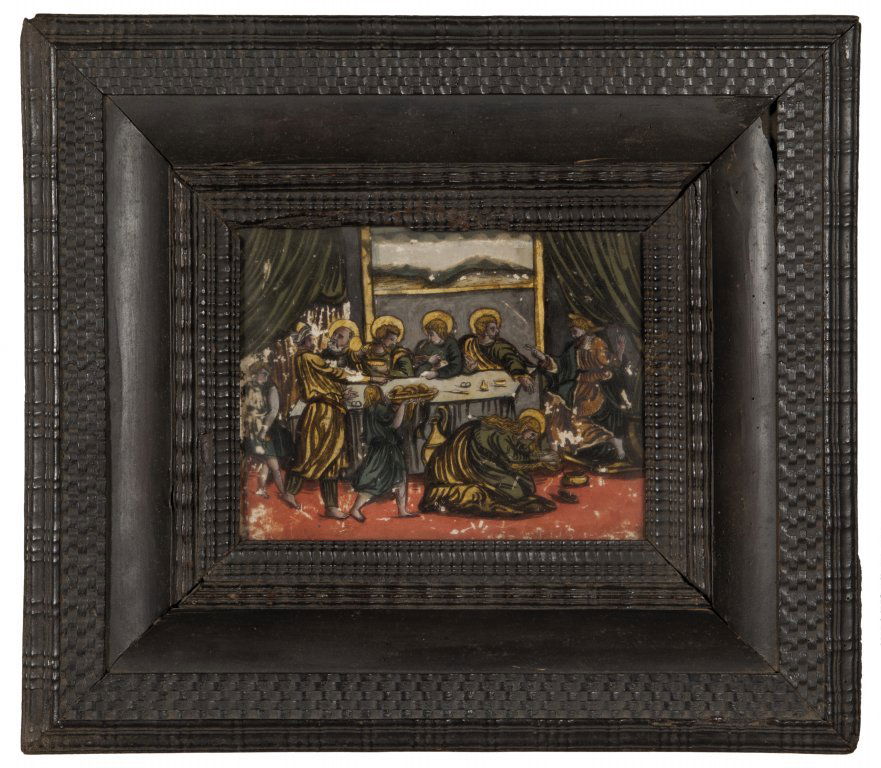 "La lavanda dei piedi" olio su vetro fine (1 of 1)